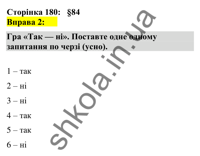 Відповідь до вправи 2 сторінка 180 ГДЗ Українська мова 7 клас Авраменко 2024