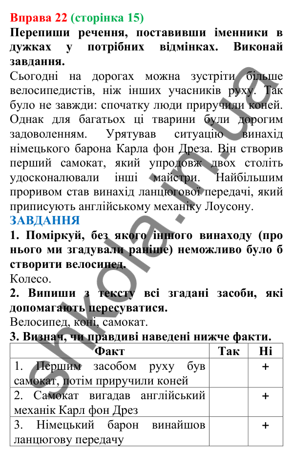 Відповідь до вправи 22 (с. 15) з української мови для 7 класу (Онатій, 2024): Іменник. Прикметник