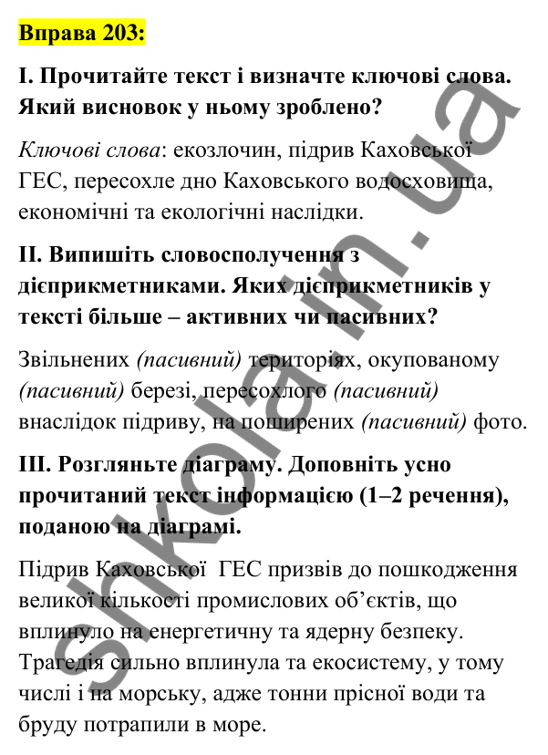 Вправа 203 Відповідь до вправи 203 (с. 90) з української мови для 7 класу (Заболотний, 2024): Дієприкметник як форма дієслова
