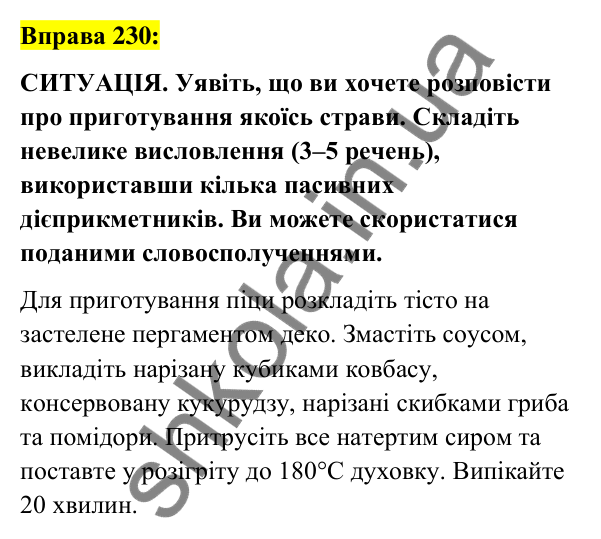 Вправа 230 Відповідь до вправи 230 (с. 100) з української мови для 7 класу (Заболотний, 2024): Творення та відмінювання пасивних…