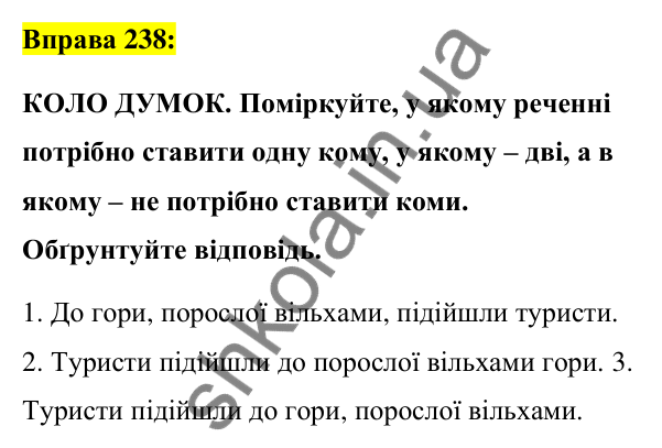 Вправа 238 Відповідь до вправи 238 (с. 103) з української мови для 7 класу (Заболотний, 2024): Дієприкметниковий зворот