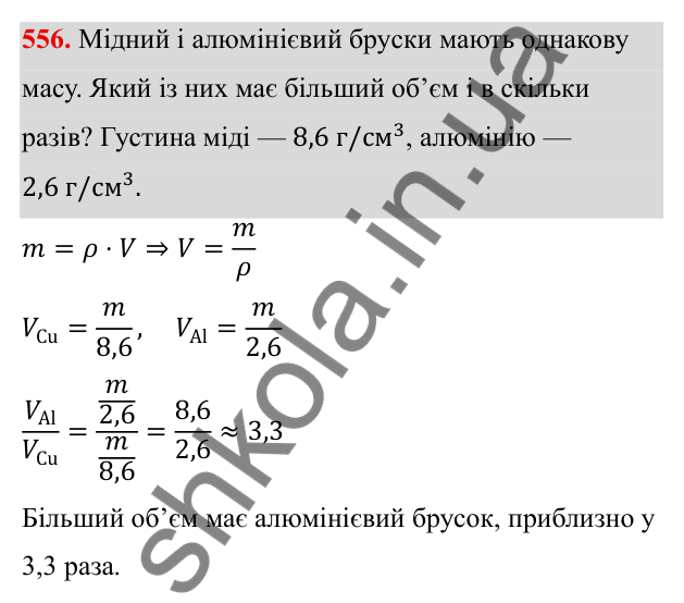 ГДЗ Алгебра 8 клас Бевз 2025 — завдання 556, § 11. Функція y = k/x