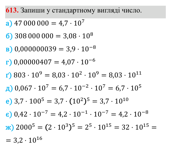 Завдання 613 ГДЗ Алгебра 8 клас Бевз 2025 — завдання 613, § 12. Функція y = x²
