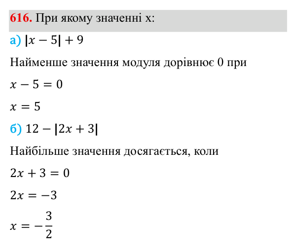 Завдання 616 ГДЗ Алгебра 8 клас Бевз 2025 — завдання 616, § 12. Функція y = x²