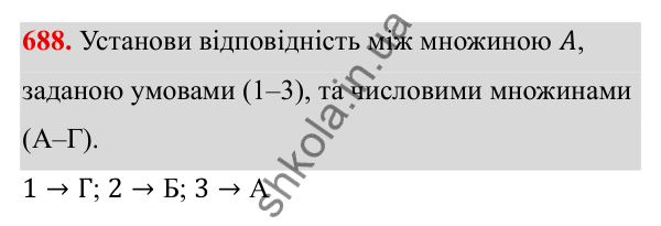 ГДЗ Алгебра 8 клас Бевз 2025 — завдання 688, § 14. Числові множини