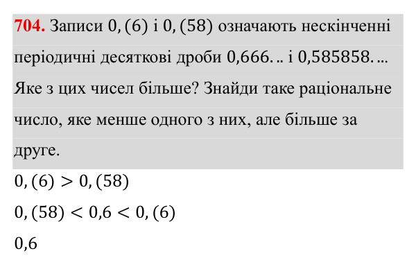 Завдання 704 ГДЗ Алгебра 8 клас Бевз 2025 — завдання 704, § 14. Числові множини