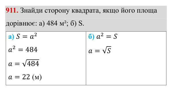 Завдання 911 ГДЗ Алгебра 8 клас Бевз 2025 — завдання 911, § 18. Неповні квадратні рівняння