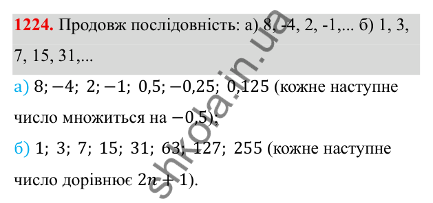 ГДЗ Алгебра 8 клас Бевз 2025 — завдання 1224, § 24. Збирання та систематизація даних. Частотні таблиці. Діаграми