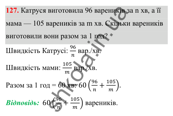 ГДЗ Алгебра 8 клас Бевз 2025 — завдання 127, § 3. Раціональні вирази