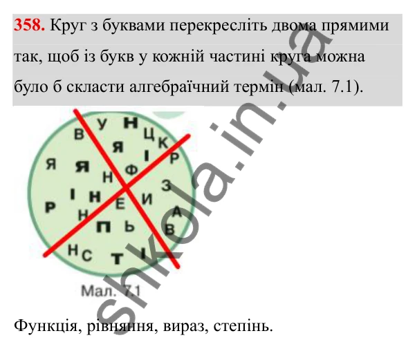 ГДЗ Алгебра 8 клас Бевз 2025 — завдання 358, § 7. Перетворення раціональних виразів