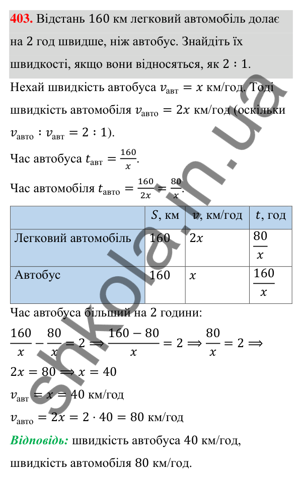 ГДЗ Алгебра 8 клас Бевз 2025 — завдання 403, § 8. Раціональні рівняння