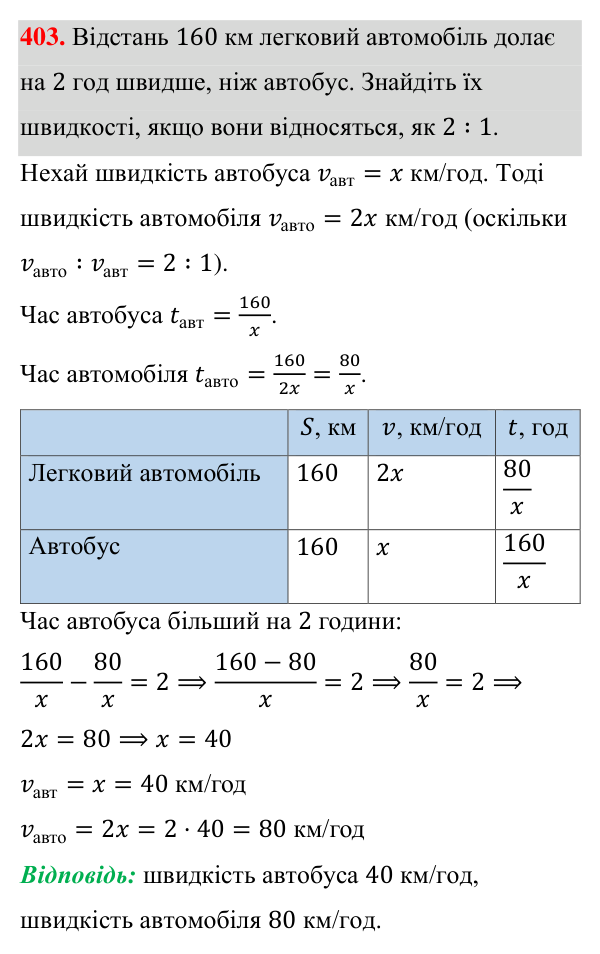Завдання 403 ГДЗ Алгебра 8 клас Бевз 2025 — завдання 403, § 8. Раціональні рівняння