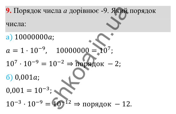 ГДЗ Алгебра 8 клас Бевз 2025 — завдання 9, типові завдання до тематичного оцінювання №3