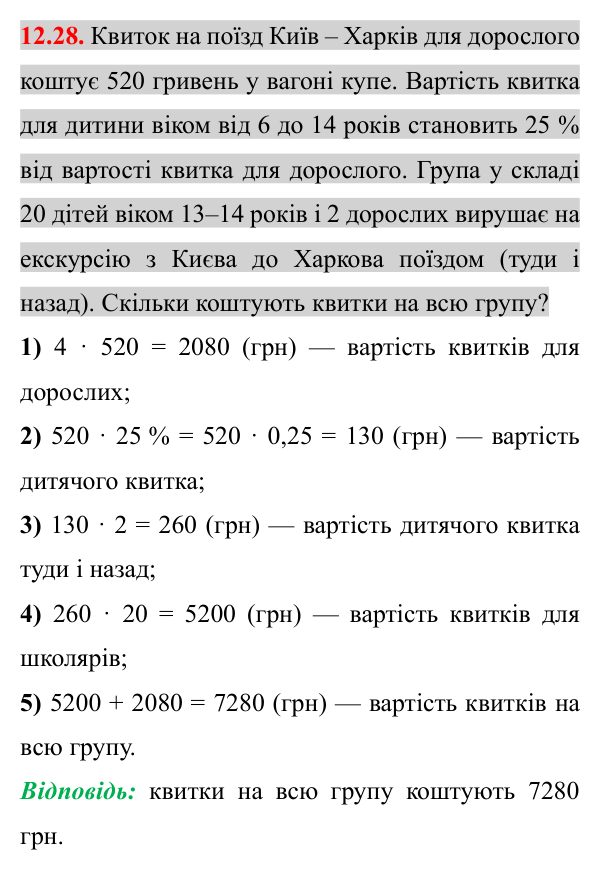 Завдання 12.28 Відповідь до завдання 12.28 (с. 95) з алгебри для 8 класу (Істер, 2025): Функція y = k/x, її графік і властивості