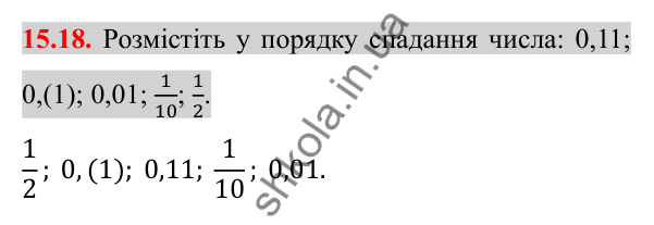 Відповідь до завдання 15.18 (с. 129) з алгебри для 8 класу (Істер, 2025): Множина. Числові множини