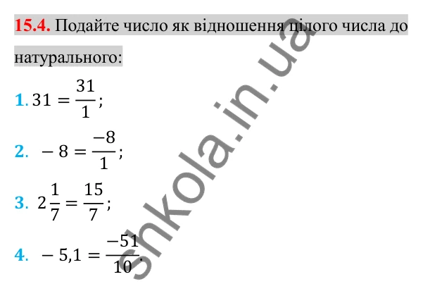 Відповідь до завдання 15.4 (с. 127) з алгебри для 8 класу (Істер, 2025): Множина. Числові множини