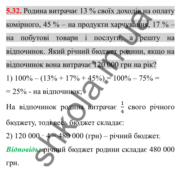 Відповідь до завдання 5.32 (с. 49) з алгебри для 8 класу (Істер, 2025): Множення дробів. Піднесення дробу до степеня