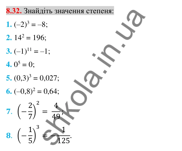 Відповідь до завдання 8.32 (с. 68) з алгебри для 8 класу (Істер, 2025): Раціональні рівняння