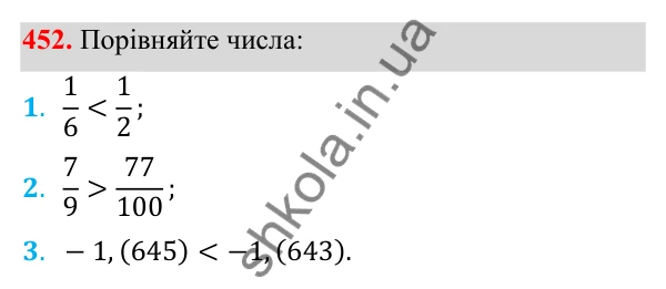 Відповідь до завдання 452 з алгебри для 8 класу (Мерзляк, 2025): 14. Числові множини