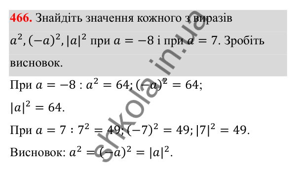Відповідь до завдання 466 з алгебри для 8 класу (Мерзляк, 2025): 14. Числові множини