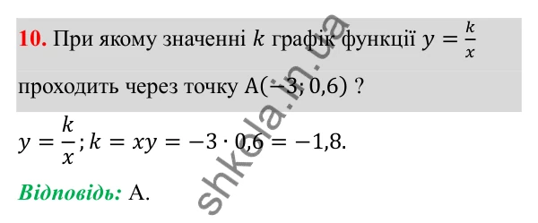 Відповідь до тест № 3, завдання 10 з алгебри для 8 класу (Мерзляк, 2025): Завдання № 3 «Перевірте себе»