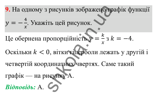 Відповідь до тест № 3, завдання 9 з алгебри для 8 класу (Мерзляк, 2025): Завдання № 3 «Перевірте себе»