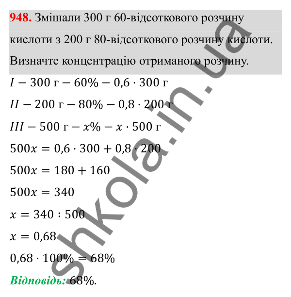 Завдання 948 ГДЗ Алгебра 8 клас Тарасенкова 2025 — завдання 948, § 23. Задачі на відсотки