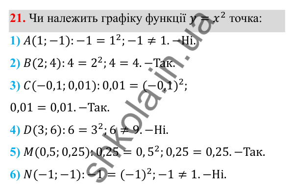 Повторення. Завдання 21 ГДЗ Алгебра 8 клас Тарасенкова 2025 — повторення. завдання 21, Задачі і вправи для повторення