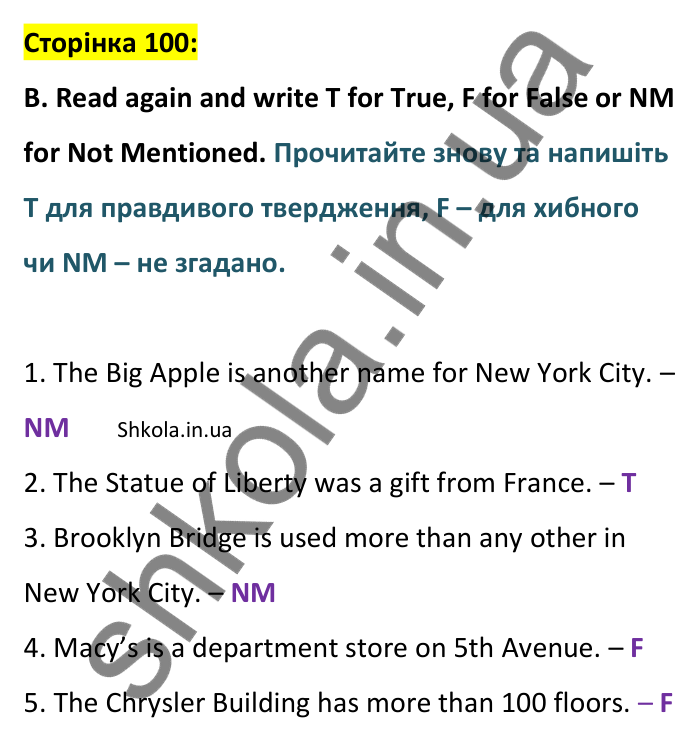Відповідь до рубрики Culture page 4 (частина B), сторінка 100 - ГДЗ Англійська мова 8 клас Мітчелл 2025. Full Blast Plus 8