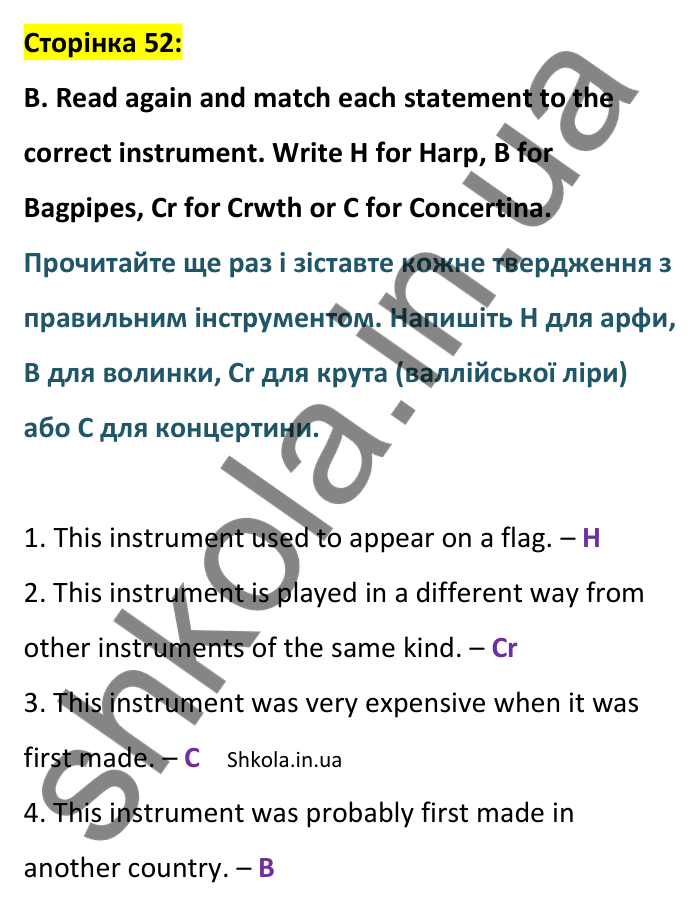 Відповідь до рубрики Culture page 2 (частина B), сторінка 52 - ГДЗ Англійська мова 8 клас Мітчелл 2025. Full Blast Plus 8