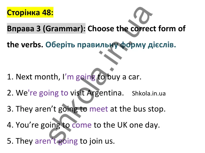 p48-g-ex3 Відповідь до вправи 3, сторінка 48 (граматика) - ГДЗ Англійська мова 8 клас Стайрінг 2025. Prepare 8