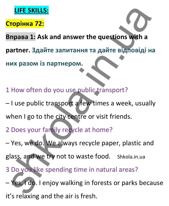 p72-ex1 Відповідь до вправи 1, сторінка 72 - ГДЗ Англійська мова 8 клас Стайрінг 2025. Prepare 8