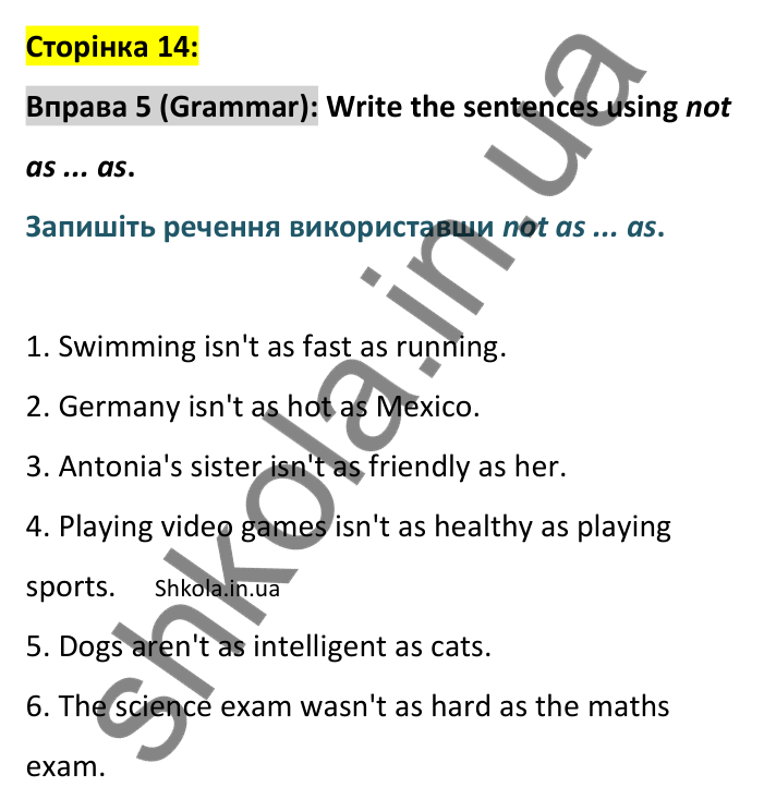 Відповідь до вправи 5, сторінка 14 (граматика) - ГДЗ Англійська мова 8 клас зошит Джонс 2025. Prepare 8 Workbook