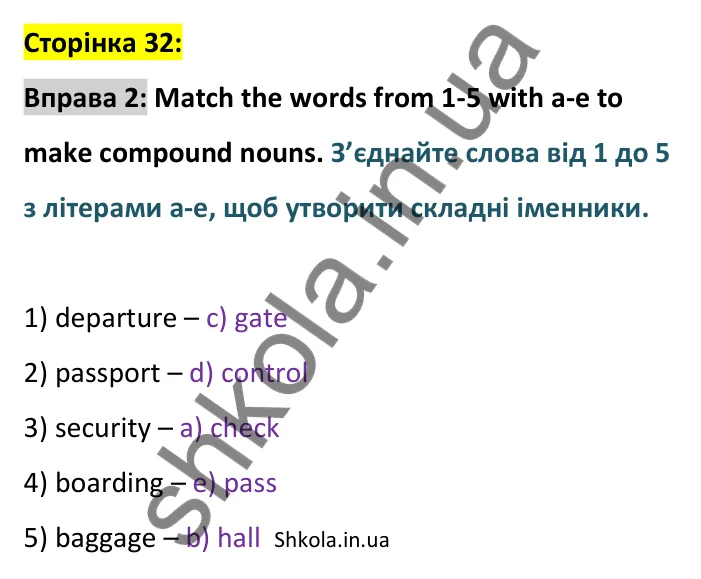Відповідь до вправи 2, сторінка 32 - ГДЗ Англійська мова 8 клас зошит Джонс 2025. Prepare 8 Workbook