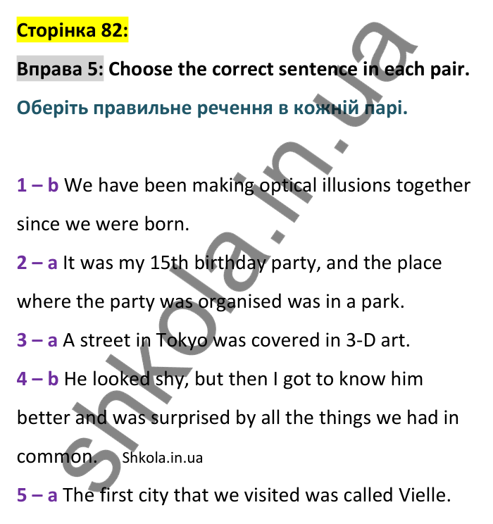 Відповідь до вправи 5, сторінка 82 - ГДЗ Англійська мова 8 клас зошит Джонс 2025. Prepare 8 Workbook