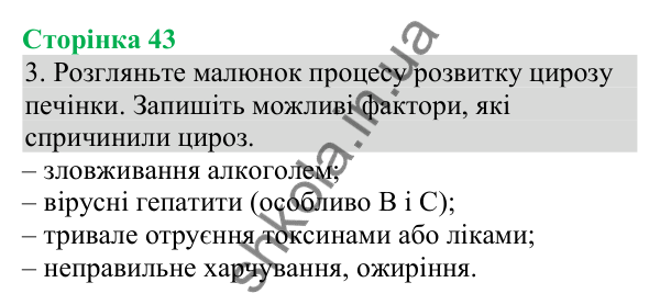 Відповідь до завдання 3 (с. 43) з біології для 8 класу (Кулініч, 2025): Розлади діяльності травної системи та їх
