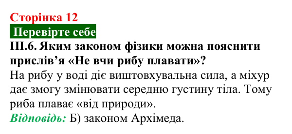 Відповідь до завдання ІІІ.6 (с. 12) з фізики для 8 класу (Максимович, 2025): Інформаційна мапа вивченого в 7 класі