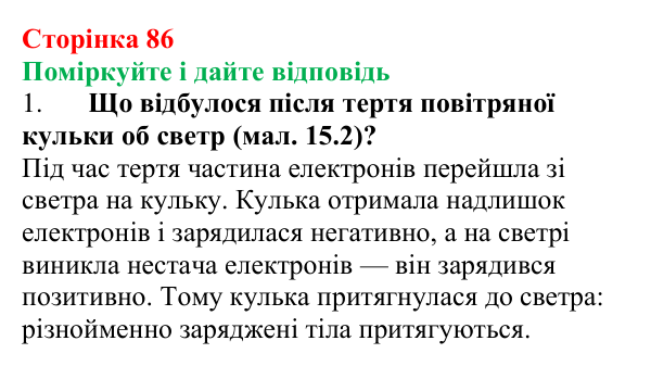 Відповідь до запитань «Поміркуйте і дайте відповідь» (с. 86) з фізики для 8 класу (Максимович, 2025): Будова атома...