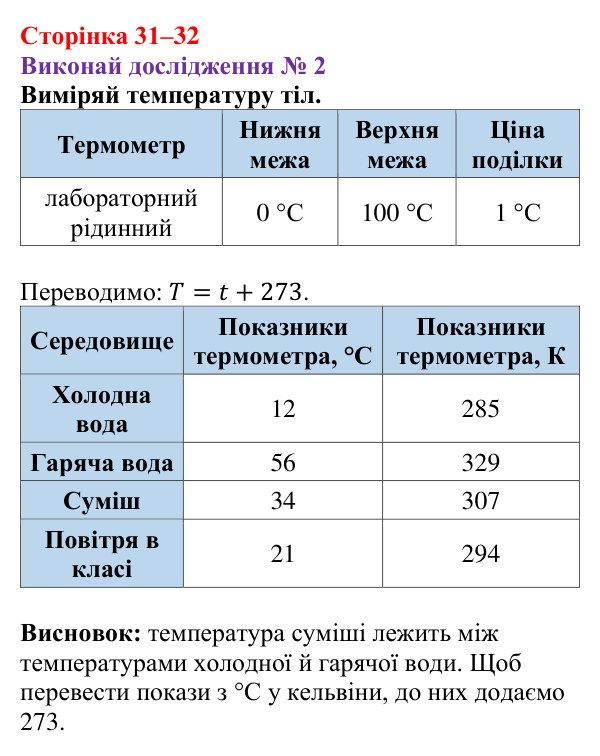 Відповідь до дослідження № 2 § 3 (с. 31–32) з фізики для 8 класу (Засєкіна, 2025): Тепловий рух частинок