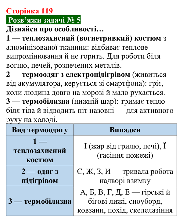 Розв’язок задачі 5 до § 16 (с. 119) з фізики для 8 класу (Засєкіна, 2025): Теплові двигуни й теплоенергетика