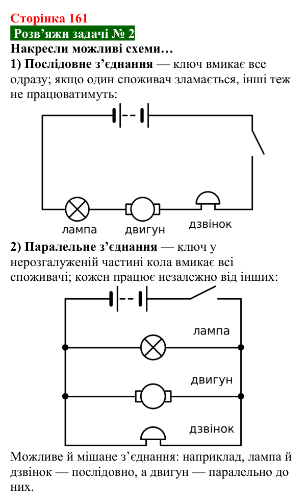Розв’язок задачі 2 до § 23 (с. 161) з фізики для 8 класу (Засєкіна, 2025): Електричне коло