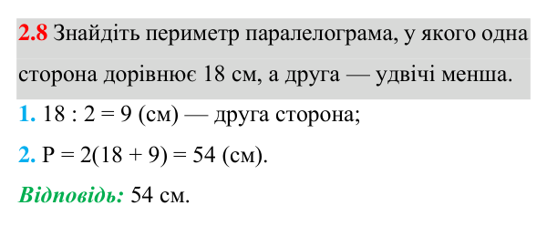 Завдання 2.8 Відповідь до завдання 2.8 (с. 22) з геометрії для 8 класу (Істер, 2025): Паралелограм, його властивості й ознаки