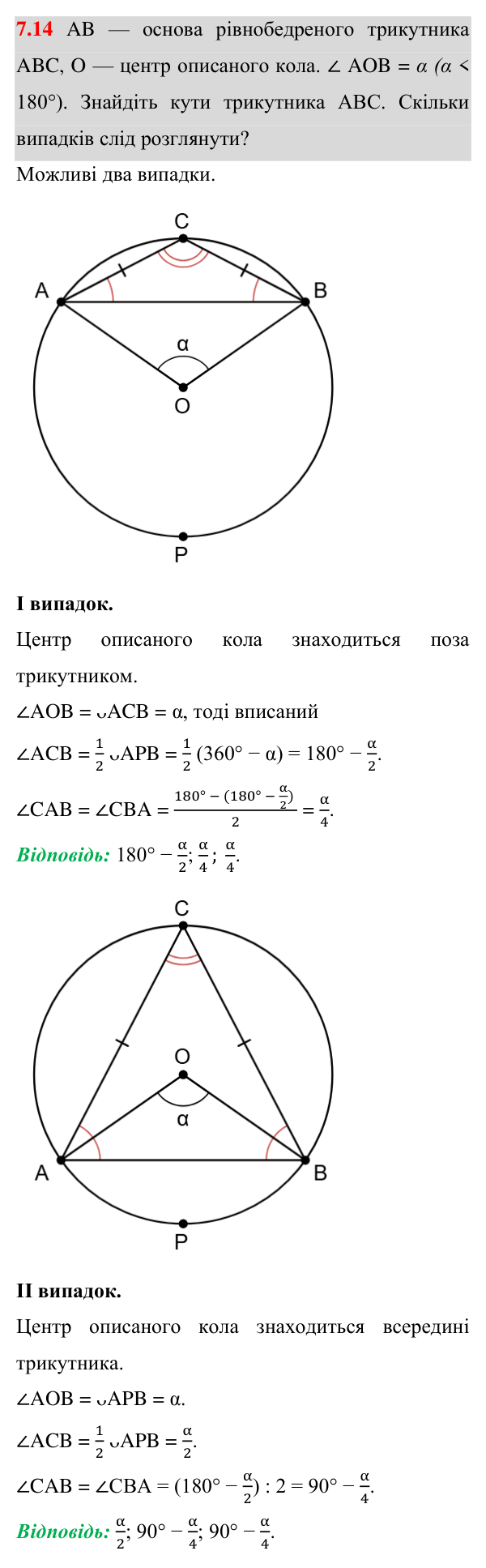 Відповідь до завдання 7.14 (с. 52) з геометрії для 8 класу (Істер, 2025): Вписані та описані чотирикутники