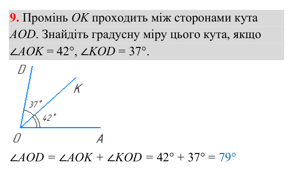 Завдання 9 (повторення за 7 клас) Відповідь до завдання 9 (с. 6) з повторення геометрії за 7 клас для 8 класу (Істер, 2025): Елементарні геометричні фігури