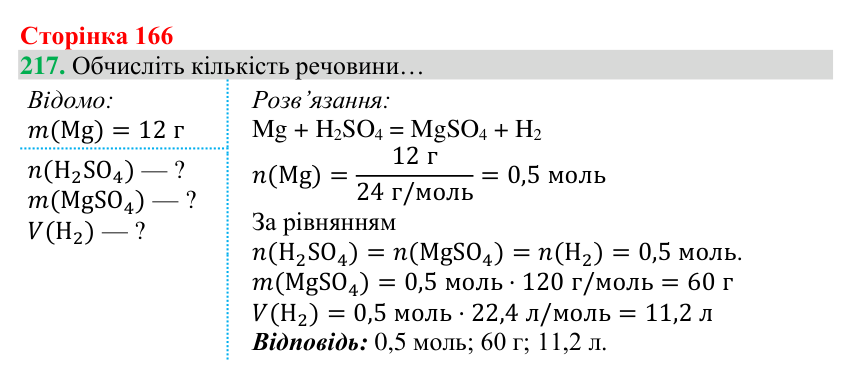 Відповідь до завдання 217 (с. 166) з хімії для 8 класу (Григорович, 2025): Ряд активності металів