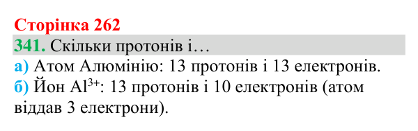 Відповідь до завдання 341 (с. 262) з хімії для 8 класу (Григорович, 2025): Будова електронних оболонок і властивості...