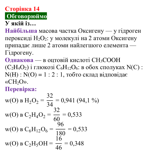 Відповідь до завдання «Обговорюймо» (с. 14) з хімії для 8 класу (Попель, 2025): Прості та складні речовини