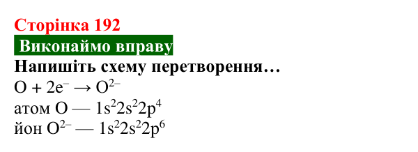 Відповідь до вправи (с. 192) з хімії для 8 класу (Попель, 2025): Йони — найменші частинки багатьох речовин