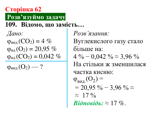 Відповідь до завдання 109 (с. 62) з хімії для 8 класу (Попель, 2025): Колообіги кисню та Оксигену в природі. Біологічна...