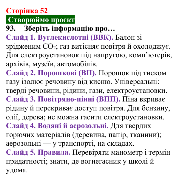 Відповідь до завдання 93 (с. 52) з хімії для 8 класу (Попель, 2025): Процеси горіння та окиснення